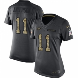 Women's Nike New York Jets #11 Robby Anderson Limited Black 2016 Salute to Service NFL Jersey