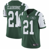 Youth Nike New York Jets #21 Morris Claiborne Green Team Color Vapor Untouchable Limited Player NFL Jersey