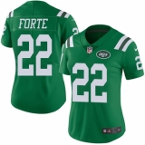 Women's Nike New York Jets #22 Matt Forte Limited Green Rush Vapor Untouchable NFL Jersey