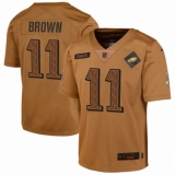 Youth Philadelphia Eagles #11 A.J. Brown Nike Brown 2023 Salute To Service Limited Jersey