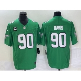 Men's Nike Philadelphia Eagles #90 Jordan Davis Green 2023 F.U.S.E. Vapor Untouchable C Stitched Football Jersey