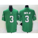 Men's Nike Philadelphia Eagles #3 Nolan Smith Green 2023 F.U.S.E. Vapor Limited Throwback Stitched Football Jersey