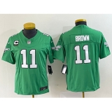 Women's Nike Philadelphia Eagles #11 A.J. Brown Green 2023 F.U.S.E. Vapor Untouchable C Stitched Football Jersey