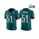 Men's Philadelphia Eagles #51 Cam Jurgens Green Super Bowl LVII Vapor Untouchable Limited Stitched Jersey