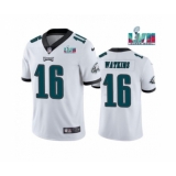 Men's Philadelphia Eagles #16 Quez Watkins White Super Bowl LVII Vapor Untouchable Limited Stitched Jersey