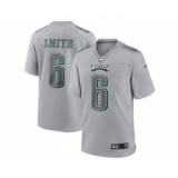 Men's Philadelphia Eagles #6 DeVonta Smith Gray Atmosphere Fashion Stitched Game Jersey