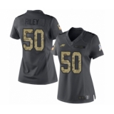 Women's Philadelphia Eagles #50 Duke Riley Limited Black 2016 Salute to Service Football Jersey