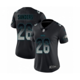 Women's Philadelphia Eagles #26 Miles Sanders Limited Black Smoke Fashion Football Jersey