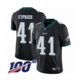 Youth Philadelphia Eagles #41 Johnathan Cyprien Black Alternate Vapor Untouchable Limited Player 100th Season Football Jersey