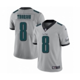 Youth Philadelphia Eagles #8 Clayton Thorson Limited Silver Inverted Legend Football Jersey