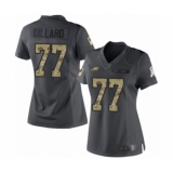 Women's Philadelphia Eagles #77 Andre Dillard Limited Black 2016 Salute to Service Football Jersey