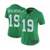 Women's Philadelphia Eagles #19 JJ Arcega-Whiteside Limited Green Rush Vapor Untouchable Football Jersey