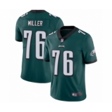 Youth Philadelphia Eagles #76 Shareef Miller Midnight Green Team Color Vapor Untouchable Limited Player Football Jersey