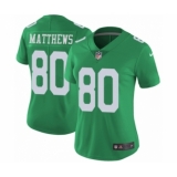 Women's Nike Philadelphia Eagles #80 Jordan Matthews Limited Green Rush Vapor Untouchable NFL Jersey