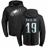 Nike Philadelphia Eagles #19 Golden Tate III Black Name & Number Logo Pullover Hoodie