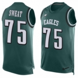 Men's Nike Philadelphia Eagles #75 Josh Sweat Limited Midnight Green Player Name & Number Tank Top NFL Jersey