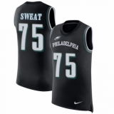 Men's Nike Philadelphia Eagles #75 Josh Sweat Black Rush Player Name & Number Tank Top NFL Jersey