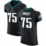 Men's Nike Philadelphia Eagles #75 Josh Sweat Black Vapor Untouchable Elite Player NFL Jersey