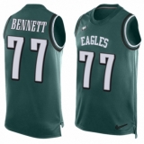 Men's Nike Philadelphia Eagles #77 Michael Bennett Limited Midnight Green Player Name & Number Tank Top NFL Jersey