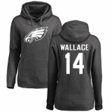 Women's Nike Philadelphia Eagles #14 Mike Wallace Ash One Color Pullover Hoodie