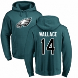 Nike Philadelphia Eagles #14 Mike Wallace Green Name & Number Logo Pullover Hoodie