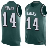 Men's Nike Philadelphia Eagles #14 Mike Wallace Limited Midnight Green Player Name & Number Tank Top NFL Jersey
