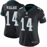 Women's Nike Philadelphia Eagles #14 Mike Wallace Black Alternate Vapor Untouchable Limited Player NFL Jersey