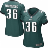 Women's Nike Philadelphia Eagles #36 Brian Westbrook Game Midnight Green Team Color NFL Jersey