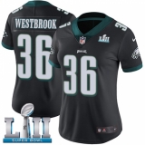 Women's Nike Philadelphia Eagles #36 Brian Westbrook Black Alternate Vapor Untouchable Limited Player Super Bowl LII NFL Jersey