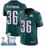 Youth Nike Philadelphia Eagles #36 Brian Westbrook Midnight Green Team Color Vapor Untouchable Limited Player Super Bowl LII NFL Jersey
