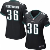 Women's Nike Philadelphia Eagles #36 Brian Westbrook Game Black Alternate NFL Jersey