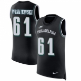 Men's Nike Philadelphia Eagles #61 Stefen Wisniewski Limited Black Rush Player Name & Number Tank Top NFL Jersey