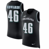 Men's Nike Philadelphia Eagles #46 Herman Edwards Limited Black Rush Player Name & Number Tank Top NFL Jersey