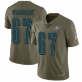 Men's Nike Philadelphia Eagles #67 Chance Warmack Limited Olive 2017 Salute to Service NFL Jersey