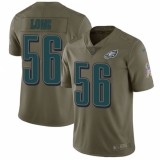 Youth Nike Philadelphia Eagles #56 Chris Long Limited Olive 2017 Salute to Service NFL Jersey