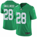 Youth Nike Philadelphia Eagles #28 Wendell Smallwood Limited Green Rush Vapor Untouchable NFL Jersey