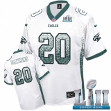 Men's Nike Philadelphia Eagles #20 Brian Dawkins Limited White Drift Fashion Super Bowl LII NFL Jersey