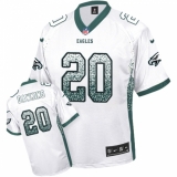 Men's Nike Philadelphia Eagles #20 Brian Dawkins Limited White Drift Fashion NFL Jersey