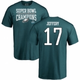 Nike Philadelphia Eagles #17 Alshon Jeffery Green Super Bowl LII Champions T-Shirt