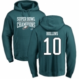 Nike Philadelphia Eagles #10 Mack Hollins Green Super Bowl LII Champions Pullover Hoodie