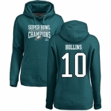 Women's Nike Philadelphia Eagles #10 Mack Hollins Green Super Bowl LII Champions Pullover Hoodie