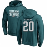 Nike Philadelphia Eagles #20 Brian Dawkins Green Super Bowl LII Champions Pullover Hoodie