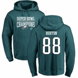 Nike Philadelphia Eagles #88 Trey Burton Green Super Bowl LII Champions Pullover Hoodie