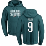Nike Philadelphia Eagles #9 Nick Foles Green Super Bowl LII Champions Pullover Hoodie