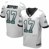 Men's Nike Philadelphia Eagles #17 Alshon Jeffery Elite White Road Drift Fashion NFL Jersey