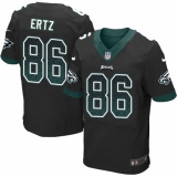Men's Nike Philadelphia Eagles #86 Zach Ertz Elite Black Alternate Drift Fashion NFL Jersey