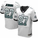 Men's Nike Philadelphia Eagles #27 Malcolm Jenkins Elite White Road Drift Fashion NFL Jersey