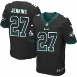 Men's Nike Philadelphia Eagles #27 Malcolm Jenkins Elite Black Alternate Drift Fashion NFL Jersey
