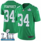 Youth Nike Philadelphia Eagles #34 Donnel Pumphrey Limited Green Rush Vapor Untouchable Super Bowl LII NFL Jersey