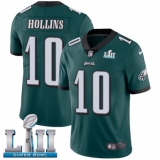 Men's Nike Philadelphia Eagles #10 Mack Hollins Midnight Green Team Color Vapor Untouchable Limited Player Super Bowl LII NFL Jersey